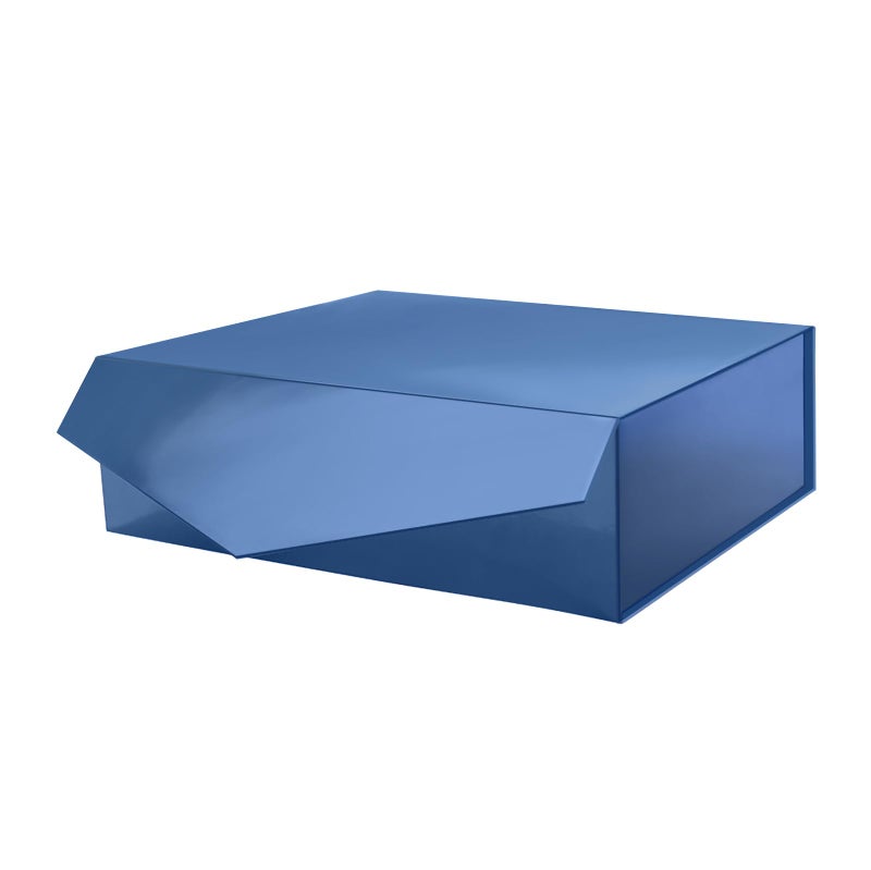 PACKHOME Large Gift Box with Lid 135x9x41 Inches Sturdy Collapsible Gift Box with Magnetic Closure Glossy Navy