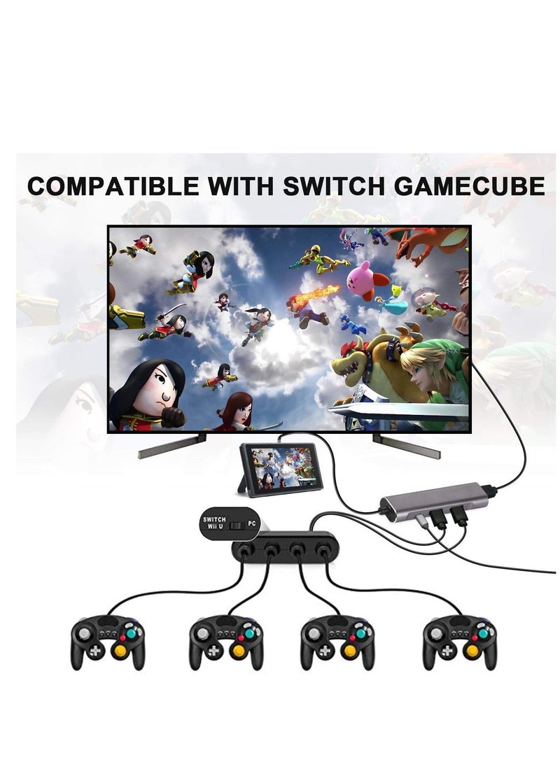 KASTWAVE - USB C-Type to HDMI Digital AV Multi-Port 4-in-1 Hub for Switch OLED/Nintendo USB-C (USB3.1) Adapter PD PC Charger for Samsung DeX Travel TV Docking Station 4K HDMI Dock - Image 1