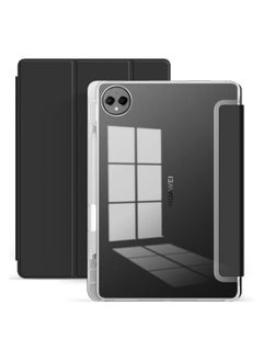 General Shockproof Case Compatible with Huawei MatePad Pro 12.2 (2024) Triple Fold Magnetic Adjustable Folding Bracket and Transparent Back Cover with Pen Slot Seismic and Anti Fall  - Image 1