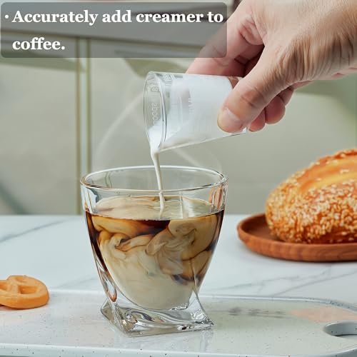 Ackers BORO3.3 Ackers Shot Glasses Etching Scale Measuring Cup 2PACK Espresso Shot Glasses Liquid Heavy Glass 26-Incremental Measurement 1 OZ, 2 TBS, 6 TSP, 30 ML Kitchen Tools - Image 3
