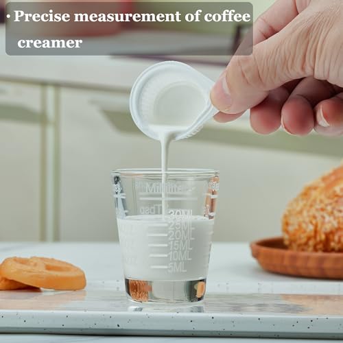 Ackers BORO3.3 Ackers Shot Glasses Etching Scale Measuring Cup 2PACK Espresso Shot Glasses Liquid Heavy Glass 26-Incremental Measurement 1 OZ, 2 TBS, 6 TSP, 30 ML Kitchen Tools - Image 2