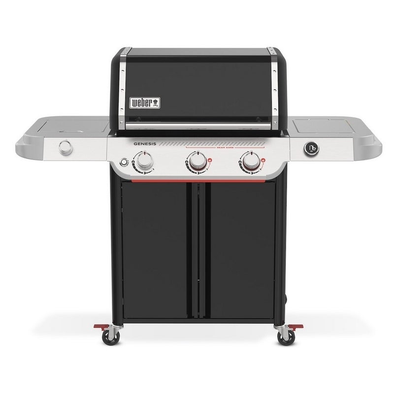 ويبر شواية غاز ويبر جينيسيس E-335W – شواية فاخرة بثلاث شعلات تعمل بالغاز البروبان مع شعلة جانبية | هيكل من الفولاذ المقاوم للصدأ | مثالية للطهي الخارجي والحديقة والتراس | تصميم متين وسهل التنظيف - Image 1
