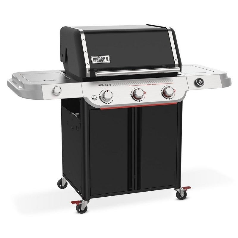 ويبر شواية غاز ويبر جينيسيس E-335W – شواية فاخرة بثلاث شعلات تعمل بالغاز البروبان مع شعلة جانبية | هيكل من الفولاذ المقاوم للصدأ | مثالية للطهي الخارجي والحديقة والتراس | تصميم متين وسهل التنظيف - Image 2