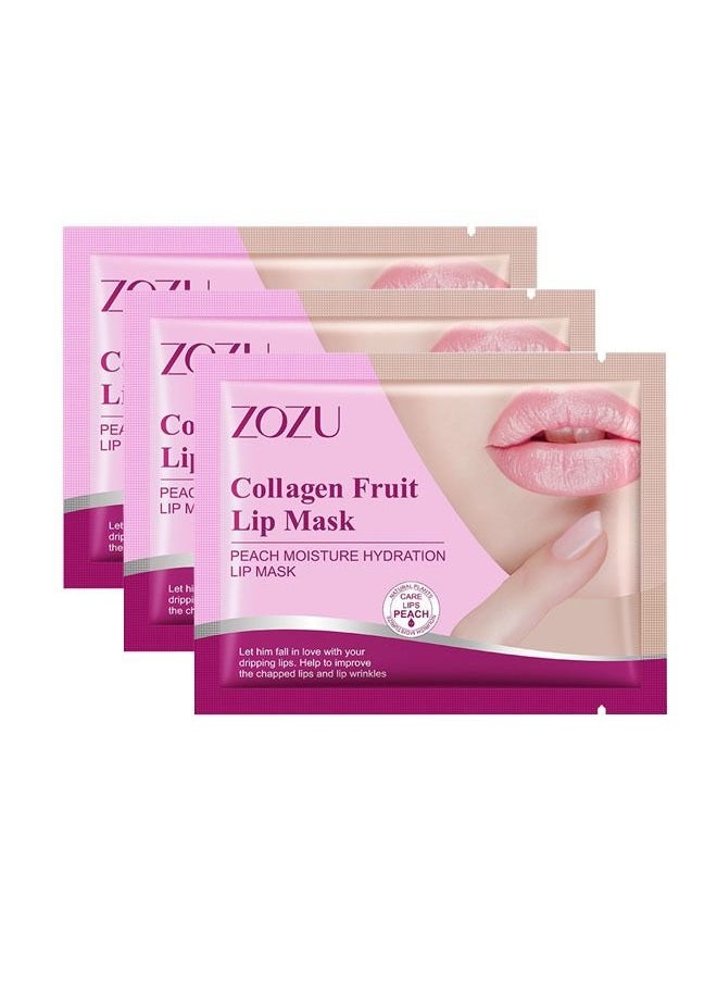 Zozu 3-PieceCollagen Fruit Lip Mask Peach Moisturizing Lip Mask  - Image 1
