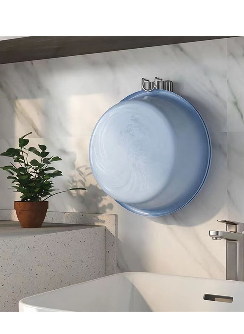 4pcs Washbasin storage rack bathroom punch-free washbasin rack wall-mounted basin hanger traceless hook - Image 5