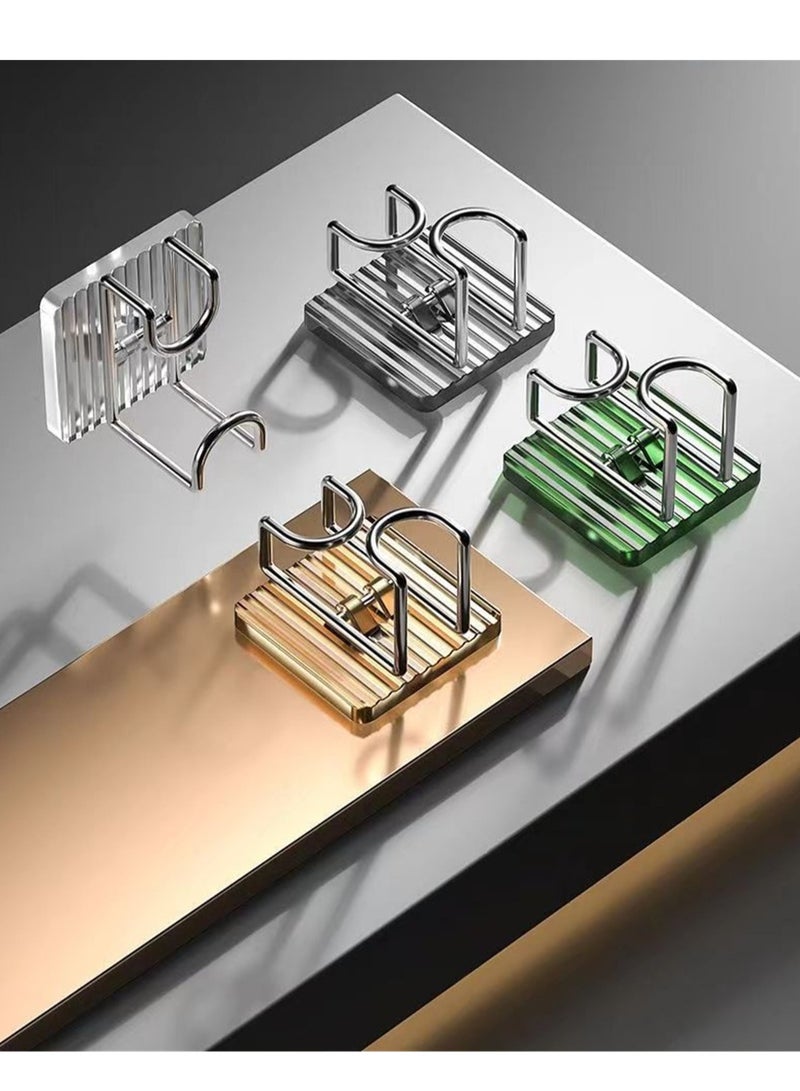 4pcs Washbasin storage rack bathroom punch-free washbasin rack wall-mounted basin hanger traceless hook - Image 3