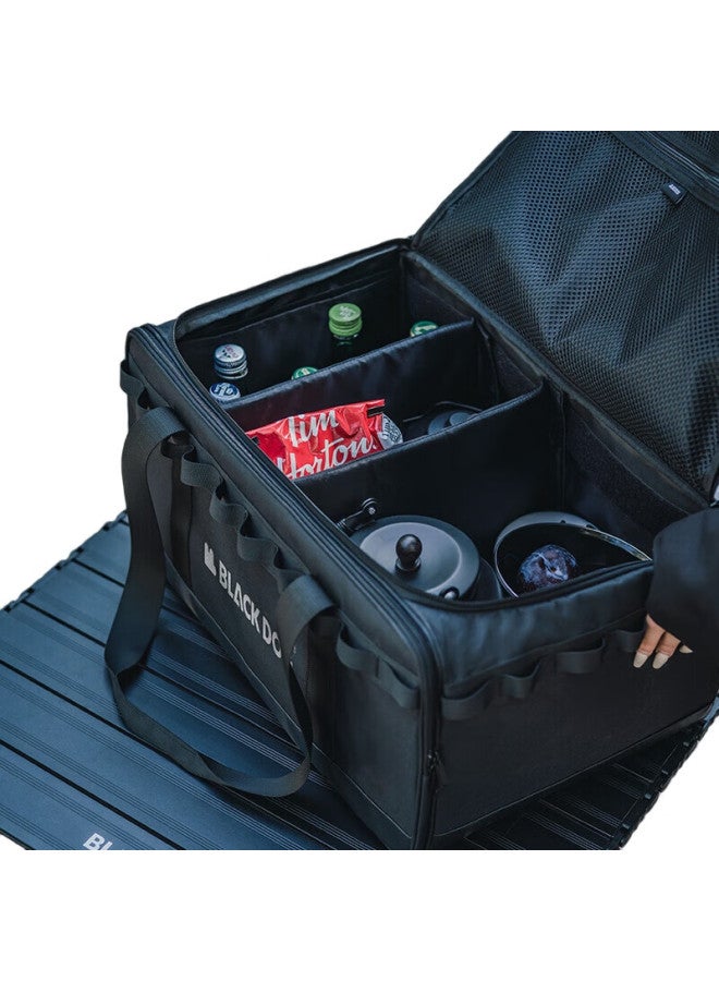 Black Dog Camping Storage Bag, Picnic Bag, Storage Box, Outdoor Divider, Adjustable 30L Large Capacity Storage Bag - Image 2