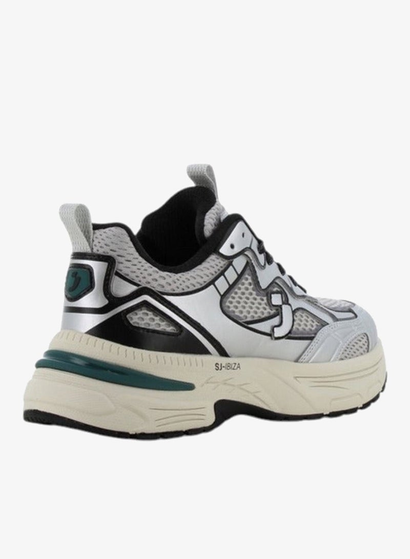 SJ Women's Panelled Lace-Up Sneakers - Image 3