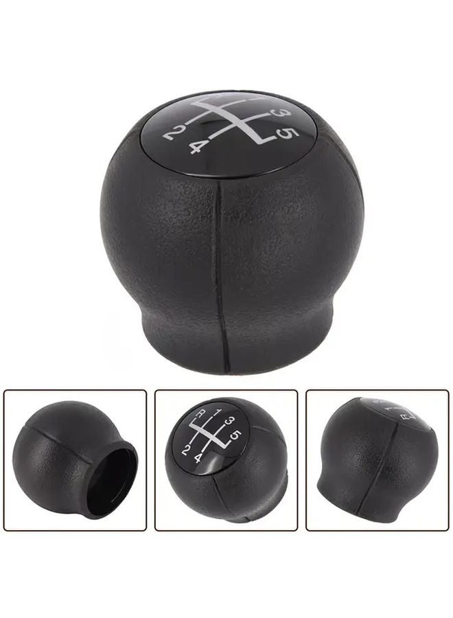 Opel Corsa C Tigra B Combo C Gear Shift Knob Black Textured Ergonomic Design Circle 5 Speed - Image 5