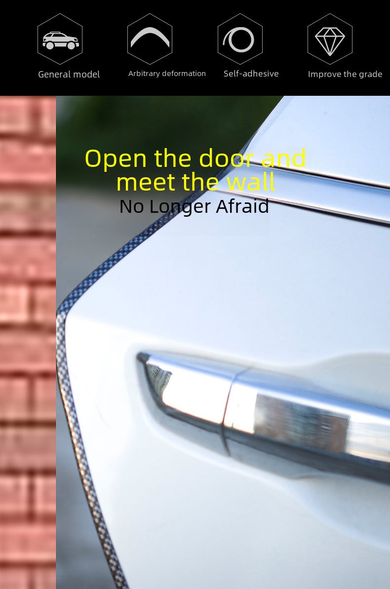 Car Bright Anti-Collision Strip Hidden Door Opening Anti-Scratch Sticker Electroplated Door Edge Adhesive Strip Door Anti-Collision Trim 5/10 M - Image 3
