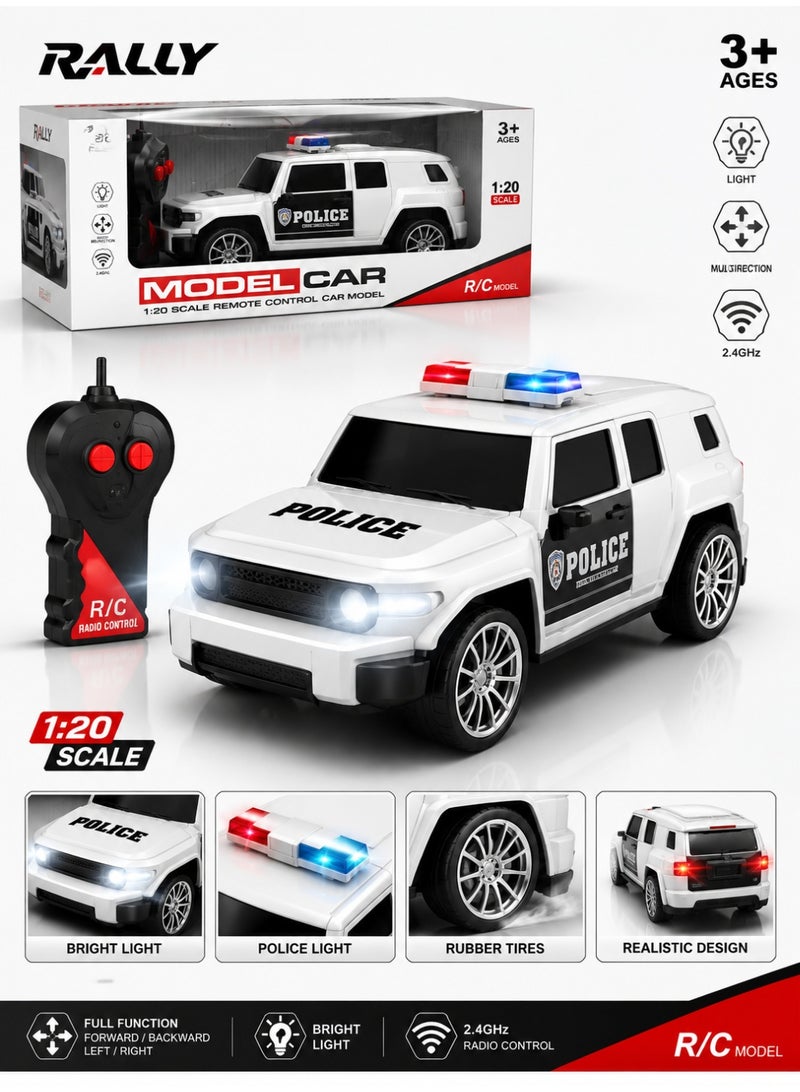Rally Remote Control Police Car Toy - 1:20 Scale, Realistic Simulation and Exciting Adventure for Kids - Image 1