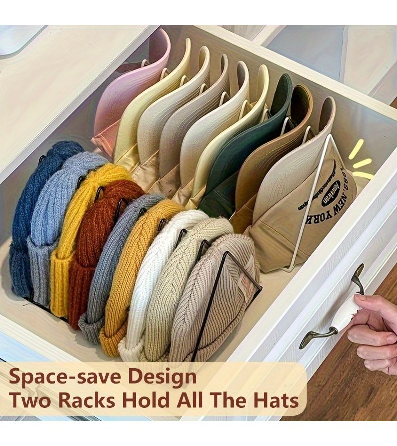 Black Metal Hat Rack Space Saving Walnut Finish Freestanding Hat Organizer Holds 18 Hats Vertical Horizontal Display Rust Resistant Stand Suitable For Desktop Wardrobe Home Office Storage - Image 4