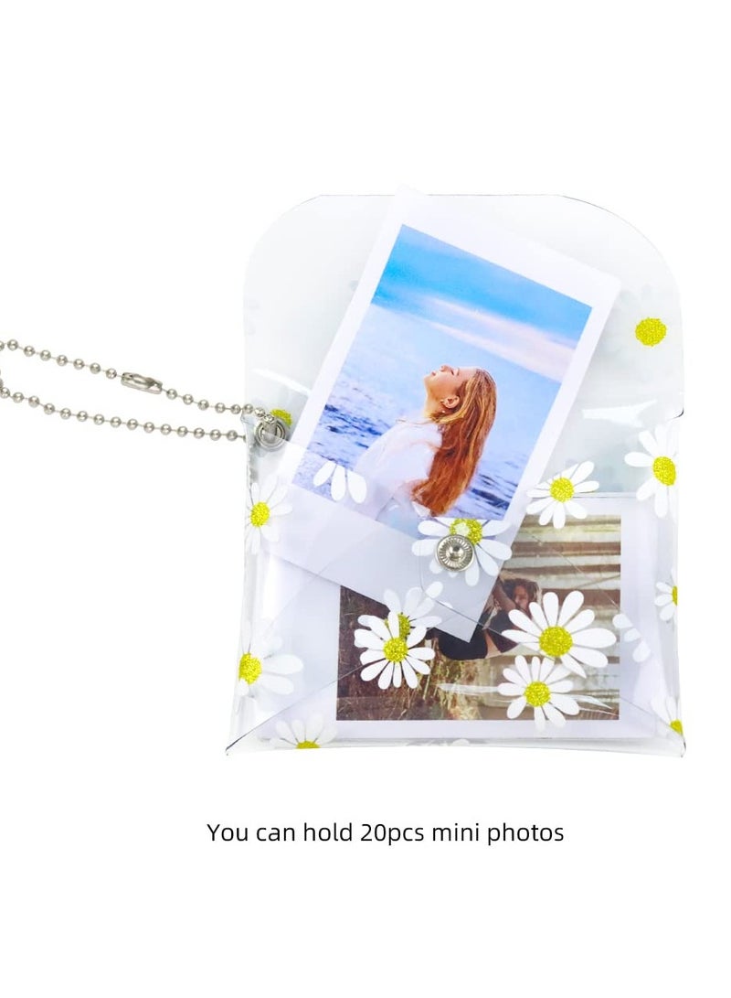SOLARAE Photo Storage Bag for Fujifilm Instax Mini 11, Camera Square Photo Wallet Envelope Bag Accessories Storage Holster Star Daisy (2PCS) - Image 2