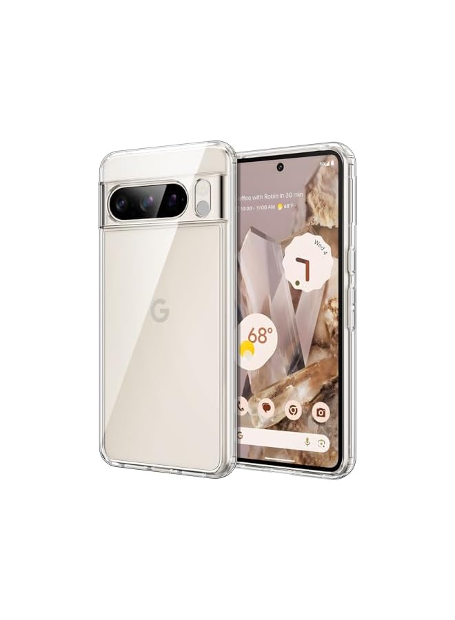 جي تيك حافظة JETech لهاتف Google Pixel 8 Pro مقاس 6.7 بوصة 2023، غطاء هاتف واقٍ غير أصفر مقاوم للصدمات، ظهر صلب مضاد للخدش من البولي كربونات (شفاف) - Image 1