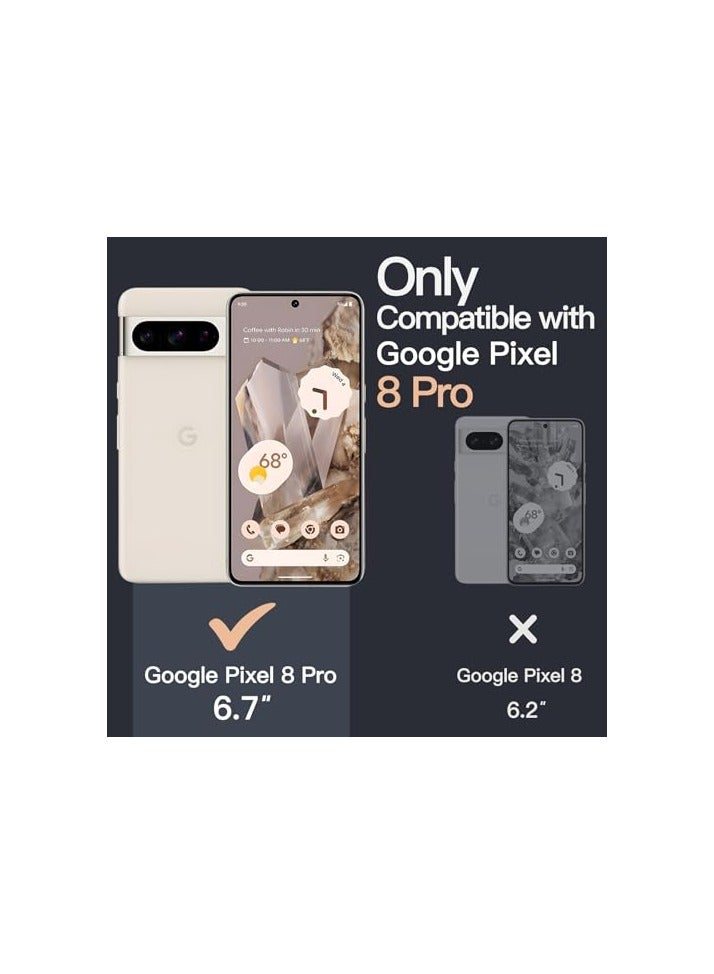 جي تيك حافظة JETech لهاتف Google Pixel 8 Pro مقاس 6.7 بوصة 2023، غطاء هاتف واقٍ غير أصفر مقاوم للصدمات، ظهر صلب مضاد للخدش من البولي كربونات (شفاف) - Image 3