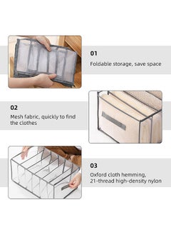 4PCS Wardrobe Clothes Organizer 7 Grids, Closet Organizers and