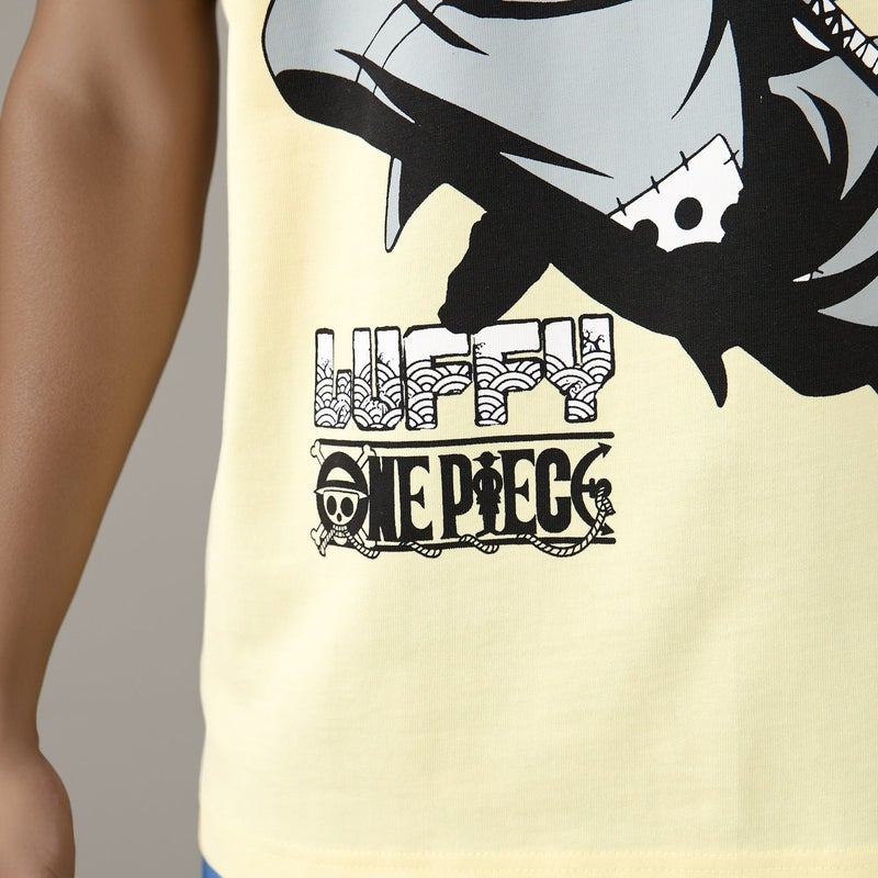 SP Characters Luffy Print T-shirt - Image 4