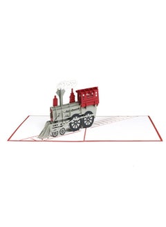 Beauenty Christmas Eve festive cardboard carving retro Steam Train gift cards 3D three-dimensional Christmas cards 
