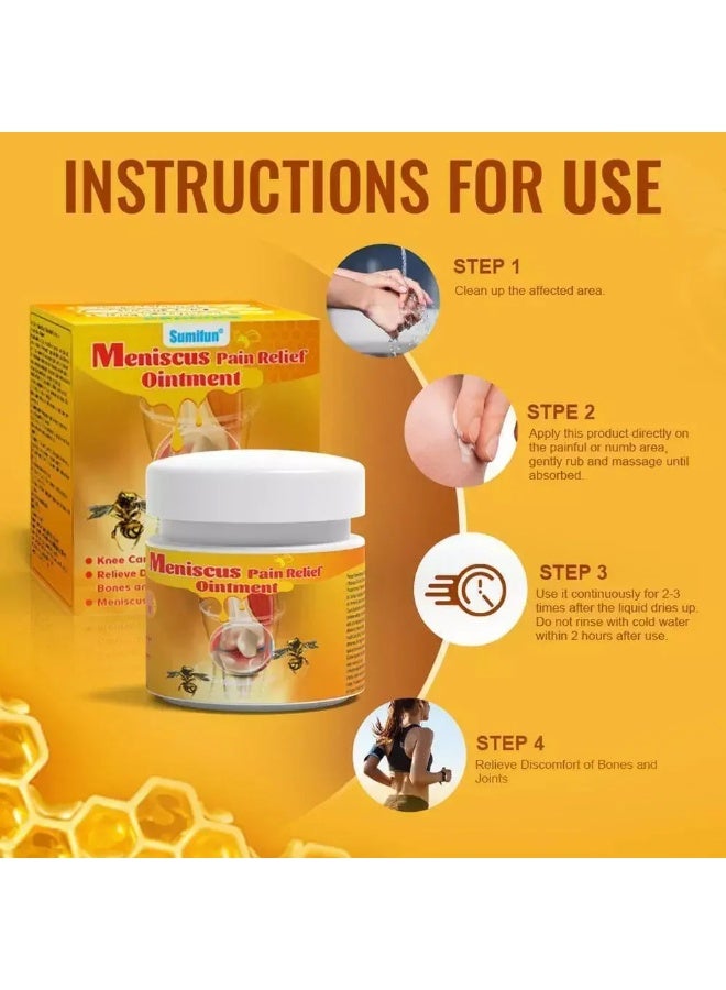 Sumifun Herbal Meniscus Pain Relief Ointment for Knee and Joint Care, Advanced Formula Helps Reduce Pain, Inflammation and Discomfort, Supports Bone Health, Suitable for Men and Women – 20g - Image 4