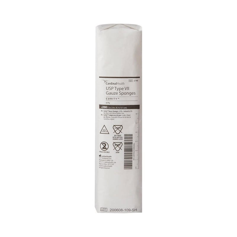 Covidien 2146 Curity Gauze Sponge, Non-Sterile, 2" x 2", 8-Ply (Pack of 200)