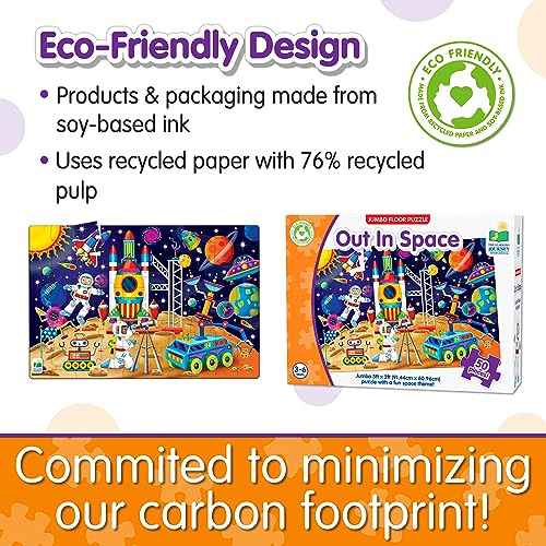 The Learning Journey: Jumbo Floor Puzzles Out in Space - Extra Large 50 Pieces Jigsaw Puzzle for Kids - Educational Intellectual Development - Preschool Toys & Activities for Children Ages 3-6 Years - Image 5