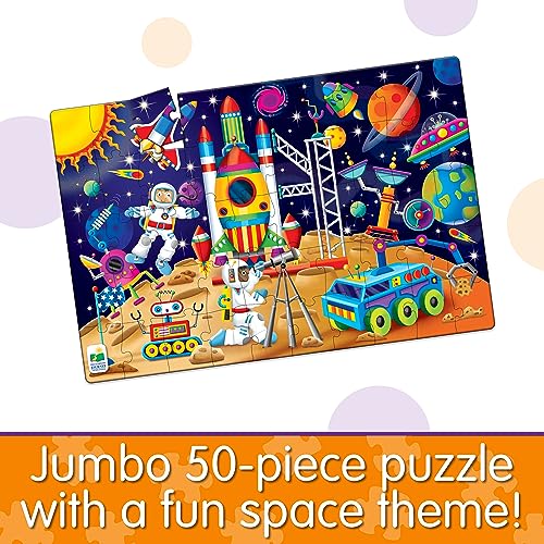 The Learning Journey: Jumbo Floor Puzzles Out in Space - Extra Large 50 Pieces Jigsaw Puzzle for Kids - Educational Intellectual Development - Preschool Toys & Activities for Children Ages 3-6 Years - Image 2