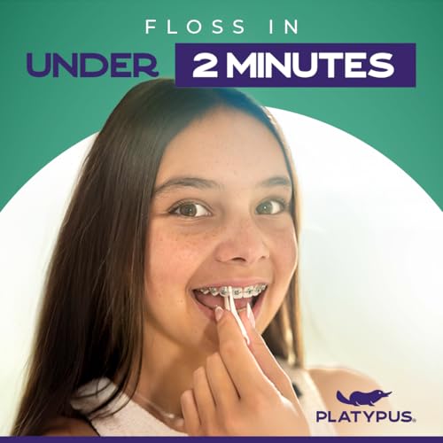 Platypus Orthodontic Flossers for Braces | Ortho Picks for Adults & Kids | Fits Under Arch Wire | Non-Damaging | Encourage Flossing Habits | Floss Teeth in Under Two Minutes (40 Count (Pack of 4)) - Image 4