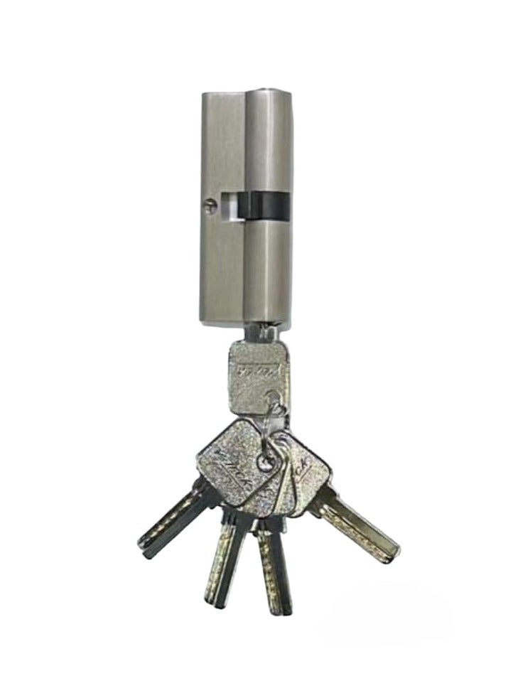 i diD High quality Door Lock 2 Cylinder 70mm with 5 Computer Keys made of Brass and Zinc - Image 2