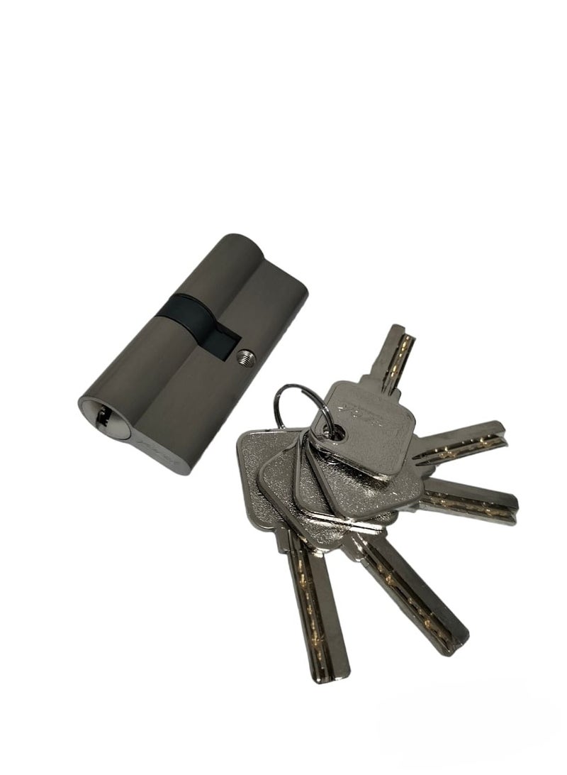 i diD High quality Door Lock 2 Cylinder 70mm with 5 Computer Keys made of Brass and Zinc - Image 3