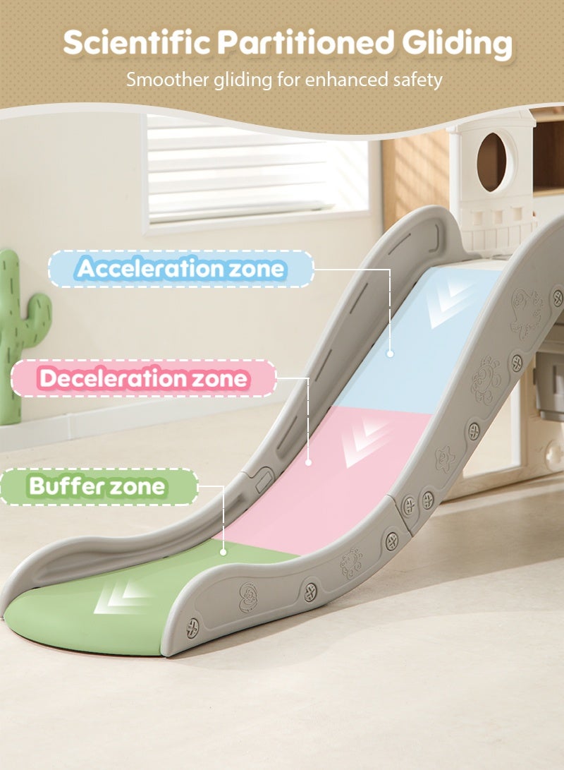FAMAPY 3-in-1 Kids Slide Combo with Swing & Basketball Hoop,Indoor & Outdoor Playground Climber Toy for Toddlers Slide Swing Set - Image 3