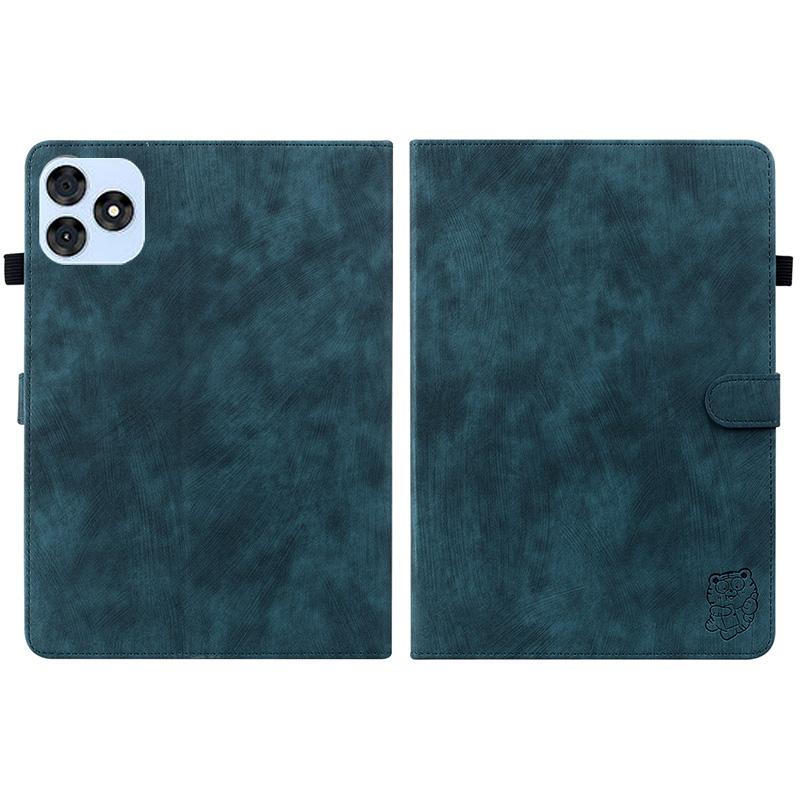 erorex For Itel Vistatab 30 Tiger Pattern Flip Leather Tablet Case(Dark Blue) - Image 2