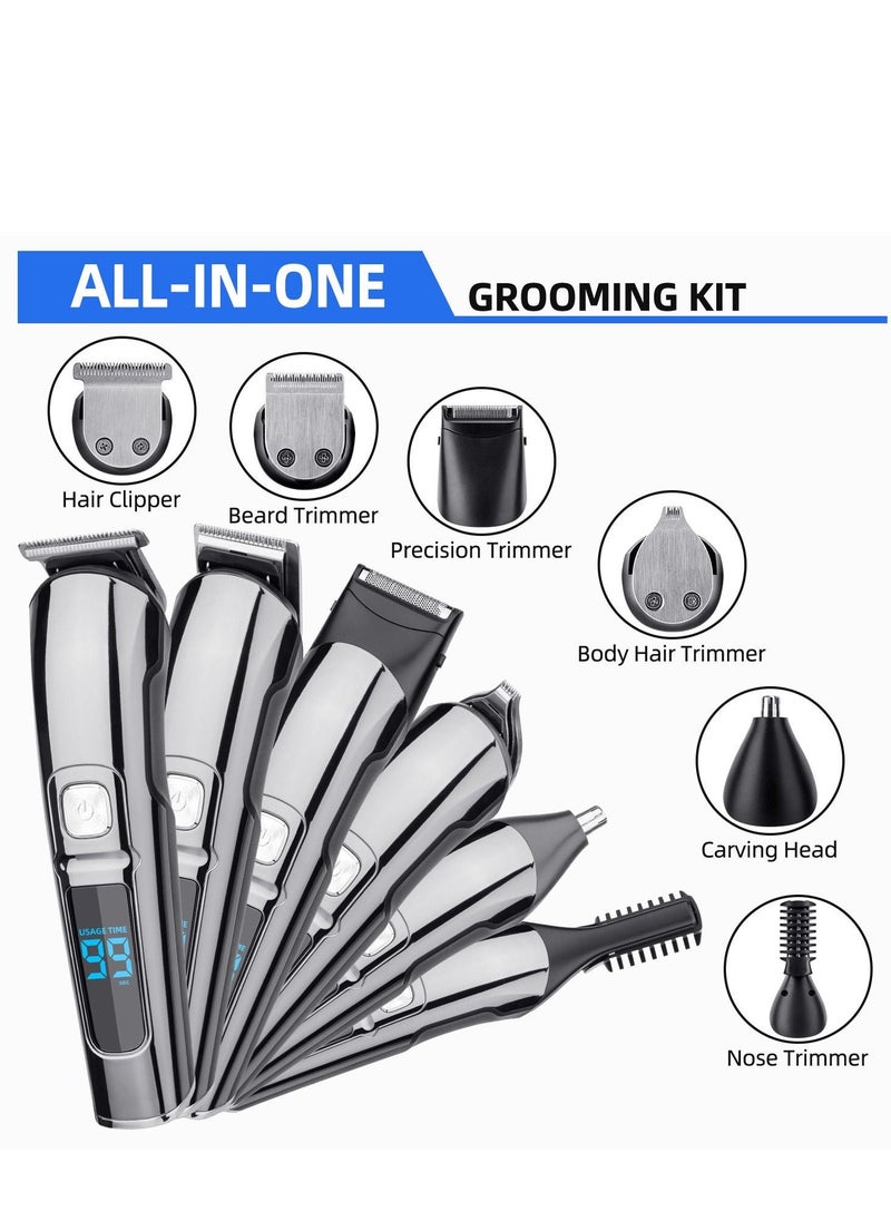 Hair Clipper Cordless Professional 11 in 1 Hair Trimmers Multifunctional Mens Grooming Kit for Beard Face Nose and Ear Hair Waterproof USB Rechargeable - pzsku/Z1F2904442263BB22AE31Z/45/_/1724381228/a8e07aa4-4e5a-4266-a8f6-4fa98eb89fc9