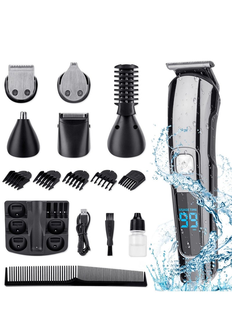 Hair Clipper Cordless Professional 11 in 1 Hair Trimmers Multifunctional Mens Grooming Kit for Beard Face Nose and Ear Hair Waterproof USB Rechargeable - pzsku/Z1F2904442263BB22AE31Z/45/_/1724381244/ef174383-9710-4c71-9bda-f5526af42194