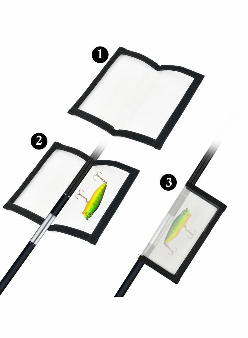 Y&D 10pcs（L*5+M*5) Fishing Lure Wraps, Clear PVC Covers Keeps Safe, Bait Cover Easily See Lures, Hook , Safe from Sharp - Image 2