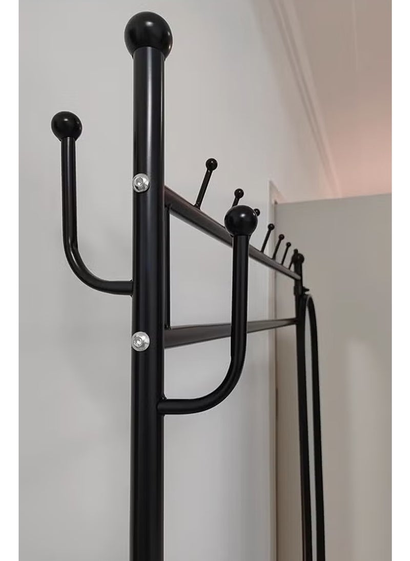 DubaiGallery Closet shelves double pole movable hat and cloth drying rack metal clothes organizer hanger stand with mirror - Image 5