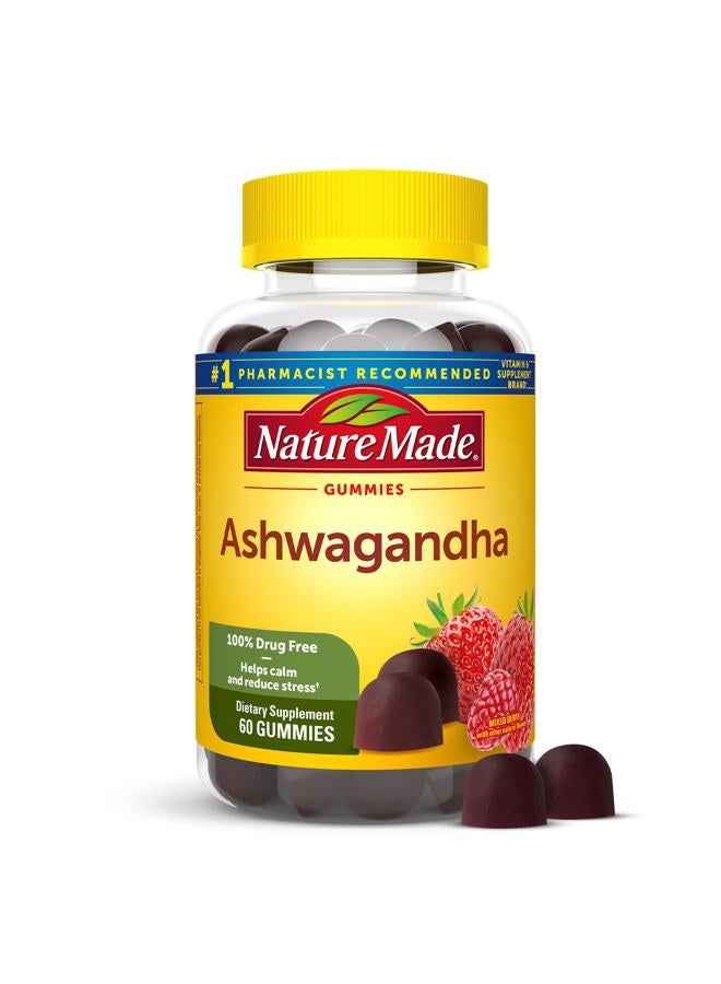 Nature Made Ashwagandha Gummies, Vegan, KSM 66 Ashwagandha for Stress Support, 60 Count, 30 Day Supply - Image 1