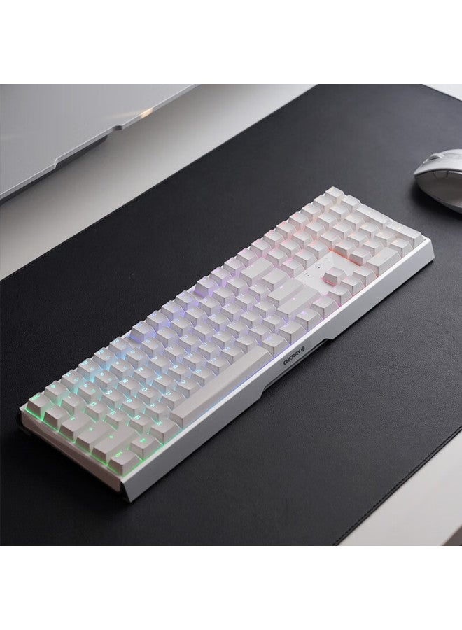 Cherry Mx3.0s Wireless Keyboard, Mechanical Keyboard, Gaming Keyboard, Bluetooth Tri-mode, Rgb Lighting Effects, Aluminum Alloy Shell, Compatible With Win/mac, White With Red Switches - Image 5