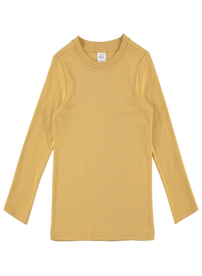 Cudlie 5-Pack Baby Boy Long Sleeve Shirt - Basic Tshirt Tops, Light Undershirt - Solid, Striped & Statement Tees, Size 12M - Image 4