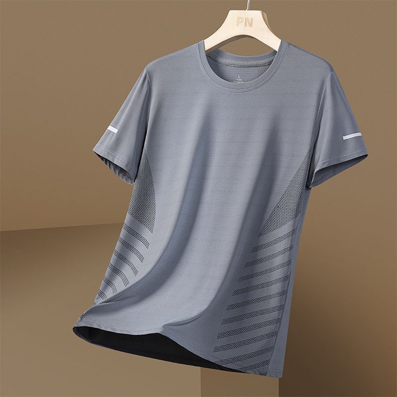 American New Short-sleeved T-shirt Men's Ice Silk Half-sleeved Casual Loose Sports T-shirt Top Quick-drying Ins All-match Trendy - Image 5