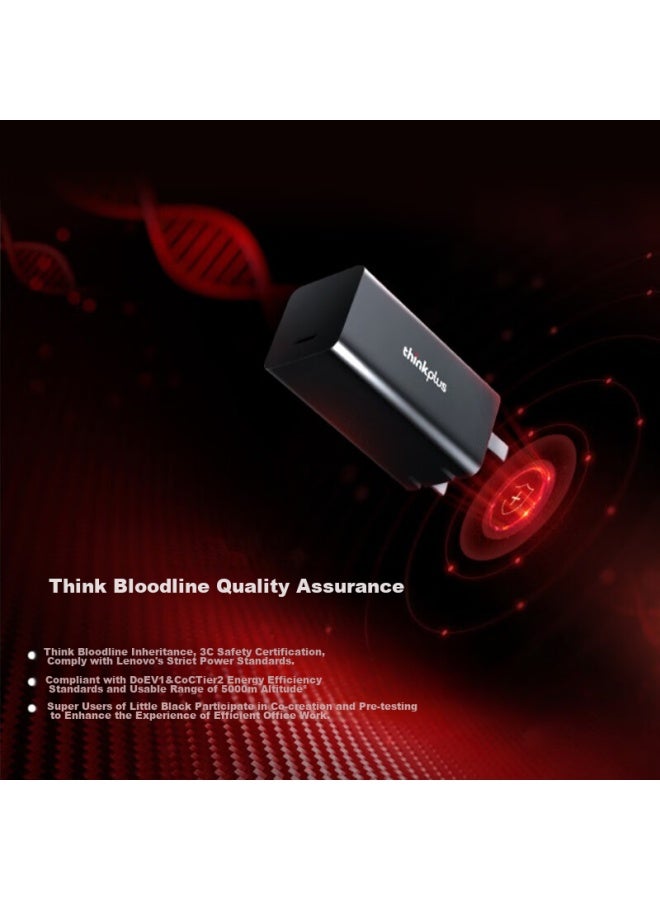 Thinkpad Lenovo Thinkplus Lipstick Power 65w Gallium Nitride Charger, Red, Compact And Portable, Suitable For Thinkbook/lenovo Laptops/smartphones/tablets Power Adapter - Image 5