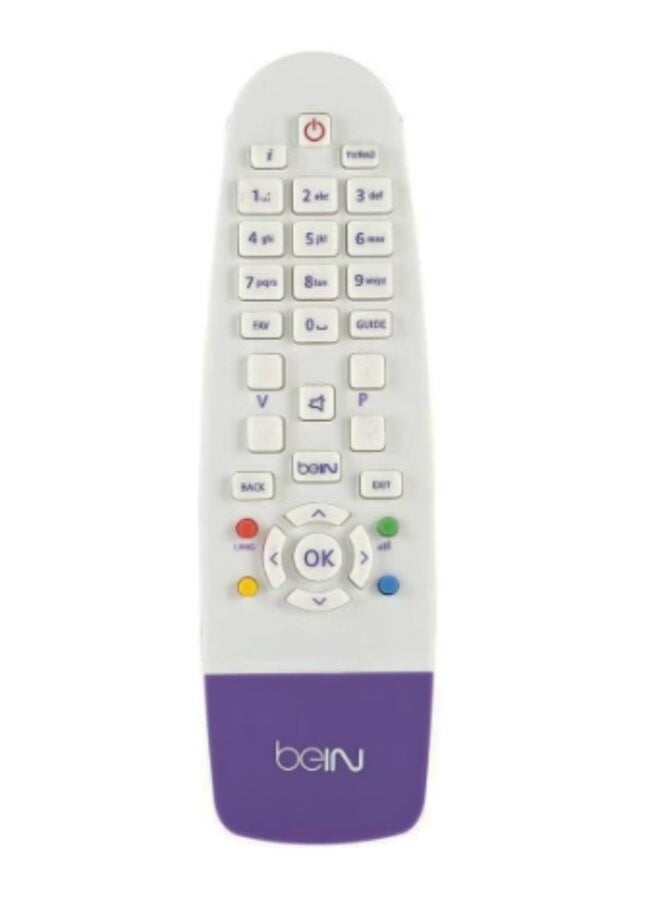 بين جهاز تحكم عن بعد لتلفزيون Bein Sport باللون الأبيض/الأرجواني 