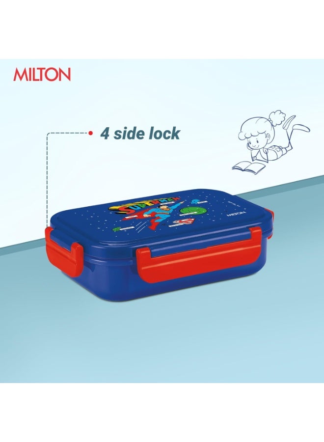 MILTON Candy Tiffin (DC) Lunch Box for Kids Boys & Girls with Leak-Proof Inner Container| Food Grade,BPA Free,Compact & Durable Snacks Box for Kids I Plastic Spoon & Fork, 520 ml, Blue - Image 2