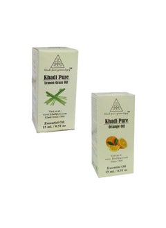 Khadi Pure Lemon Grass & Orange Essential Oil 15 Ml (Pack Of 2)  - Image 2