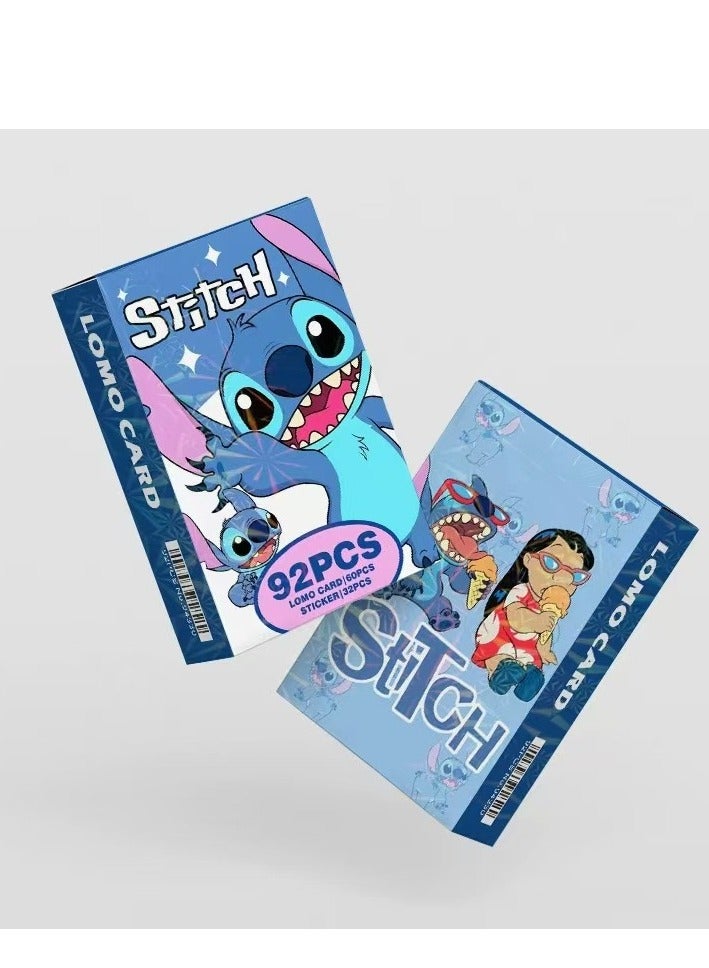 xppier 92 قطعة من بطاقات لومي أنمي ستيتش، بطاقات ثنائية الأبعاد لستيچ، بطاقات صغيرة في صندوق ليزر، هدية رائعة للأطفال - Image 5