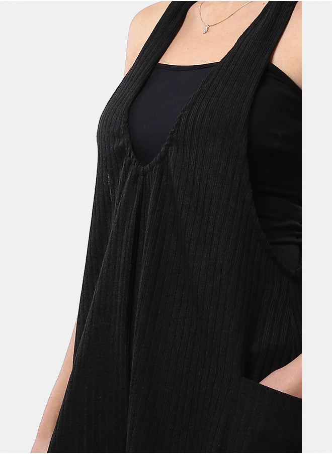RAVIN - Sleeveless Ribbed Wide Jumpsuit - Image 1