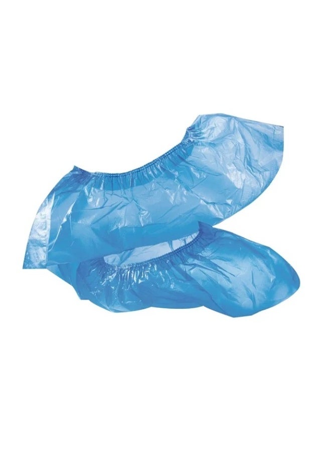 100-Piece Disposable Shoe Cover Set Blue - Image 1