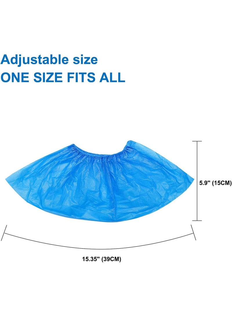 100-Piece Disposable Shoe Cover Set Blue - Image 3