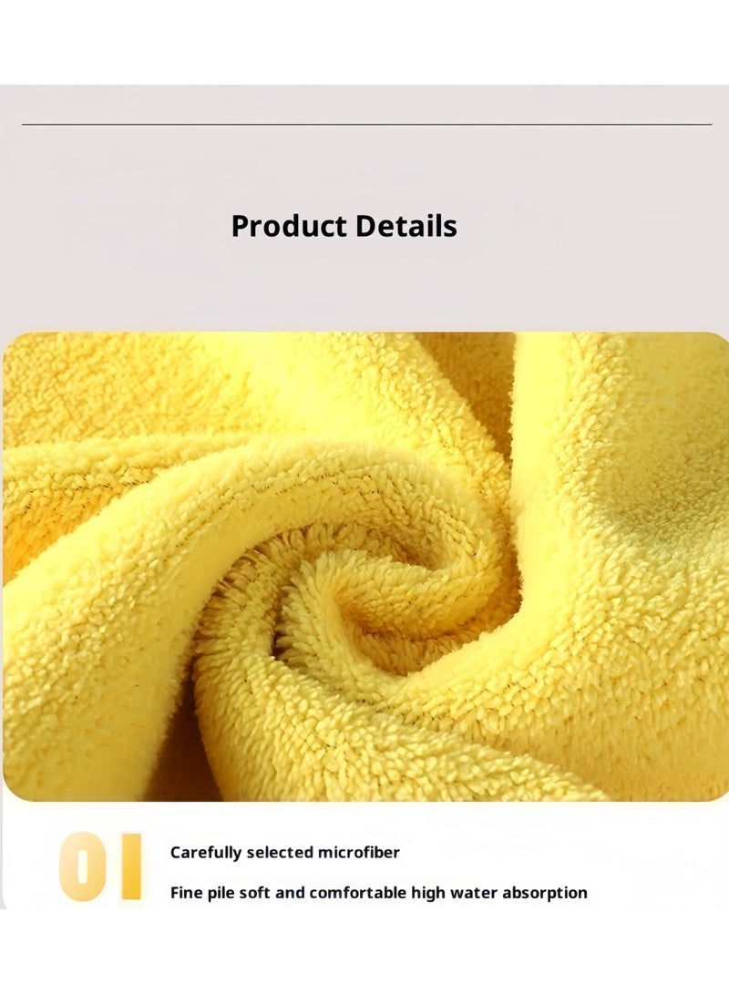 عبوة من 5 قطع من قماش تنظيف من الألياف الدقيقة السميكة، مزدوجة الجوانب، متعددة الألوان، ماصة، للاستخدام الجاف والرطب | منظف مثالي للمطبخ والسيارة والمنزل - Image 3