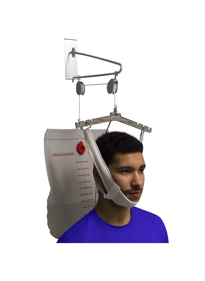 OTC Cervical Traction Kit, Neck Pain Relief, Vertebrae Disk Herniation, Complete Over Door Setup  - Image 4