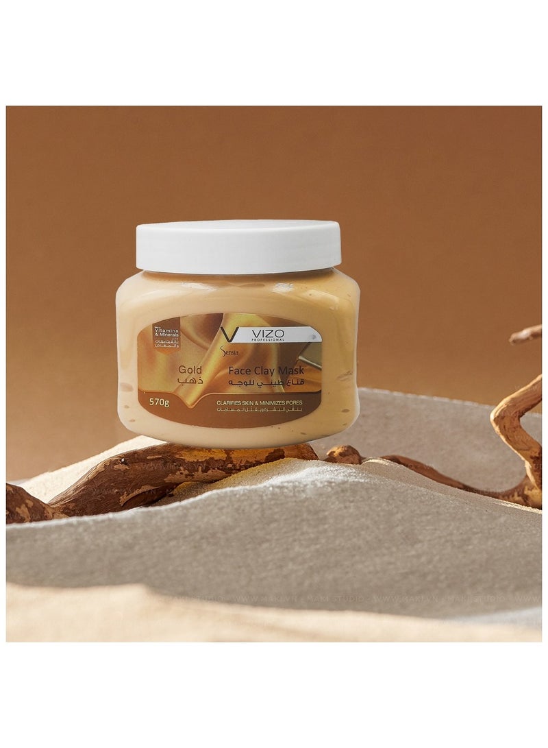 VIZO Sensia Facial Clay Mask Gold 570G - Image 2